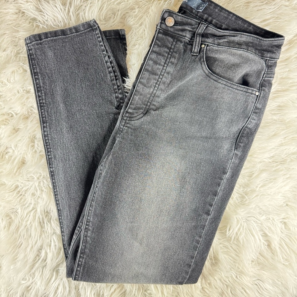 Indigo Rising 5 Button Fly Charcoal Black Denim Jeans